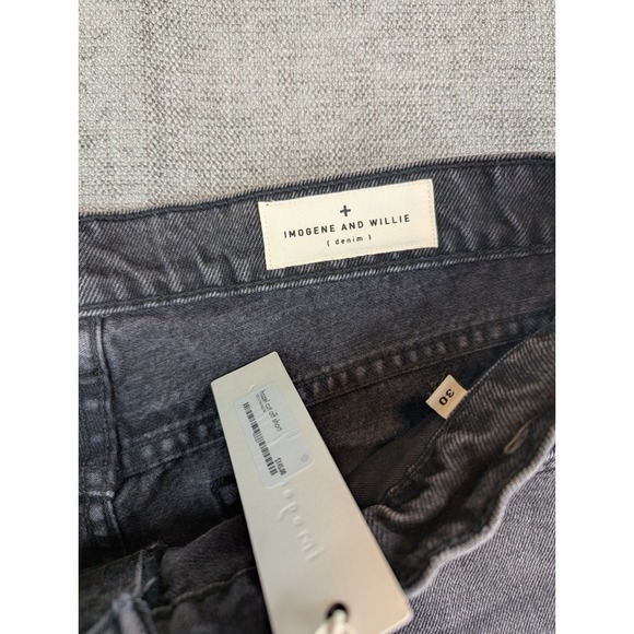 NWT Imogene and Willie Shorts Womens 30 Black Distressed Hazel Cutoff Jean Denim - Picture 8 of 9